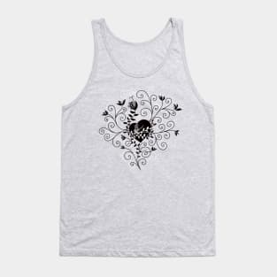 Dark Abstract Whimsical Fixed Broken Heart Tank Top